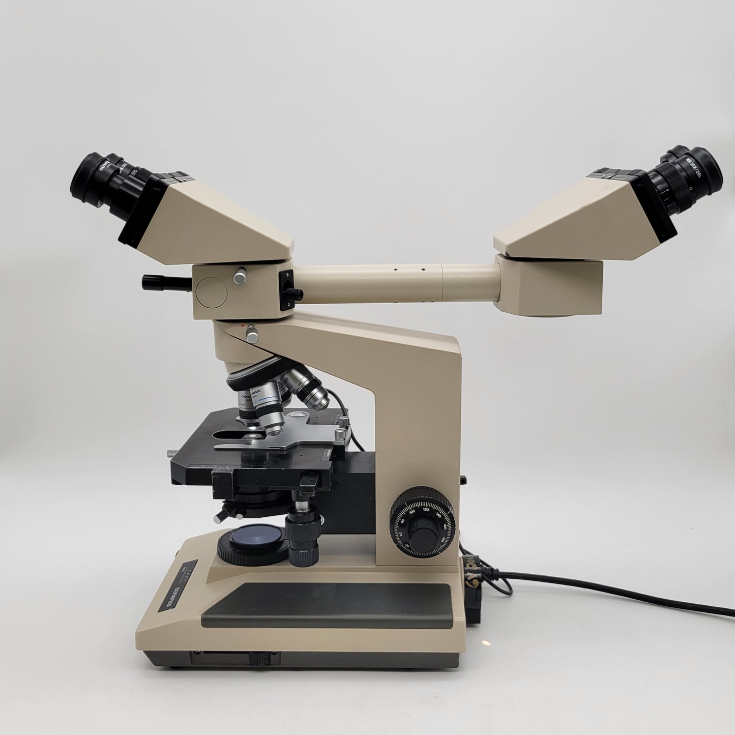 Olympus Microscope BH-2 with Front to Back Pointer Bridge and 100x BH2 - Microscope Marketplace