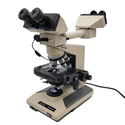 Olympus Microscope BH-2 with Front to Back Bridge and 2x Pathology / Mohs BH2 - Microscope Marketplace