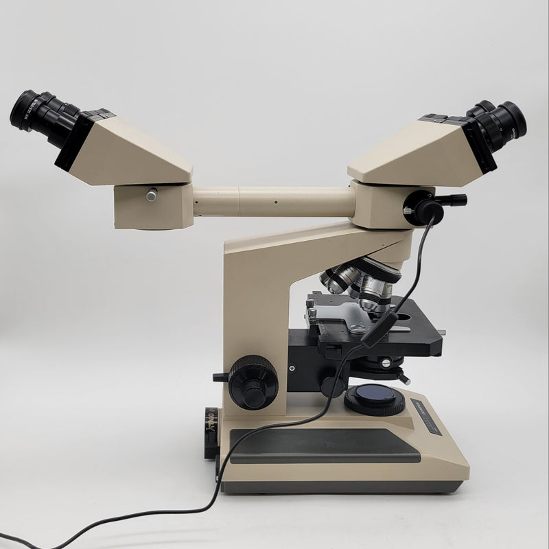 Olympus Microscope BH-2 with Front to Back Bridge and 2x Pathology / Mohs BH2 - Microscope Marketplace