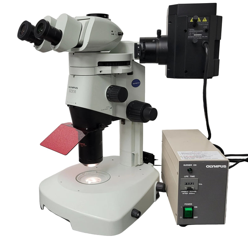Olympus Stereo Microscope SZX16 with Fluorescence & Transmitted Light Stand - Microscope Marketplace