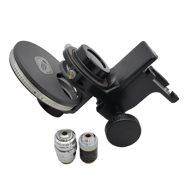 Nikon Diaphot 300 Microscope Hoffman Modulation Contrast Condenser & Objectives - Microscope Marketplace