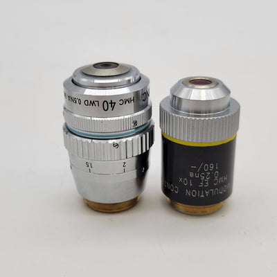 Nikon Diaphot 300 Microscope Hoffman Modulation Contrast Condenser & Objectives - Microscope Marketplace