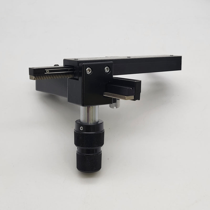 Olympus Microscope CH2 Mechanical XY Stage Coaxial Drive with Slide Holder CH-2 - Microscope Marketplace