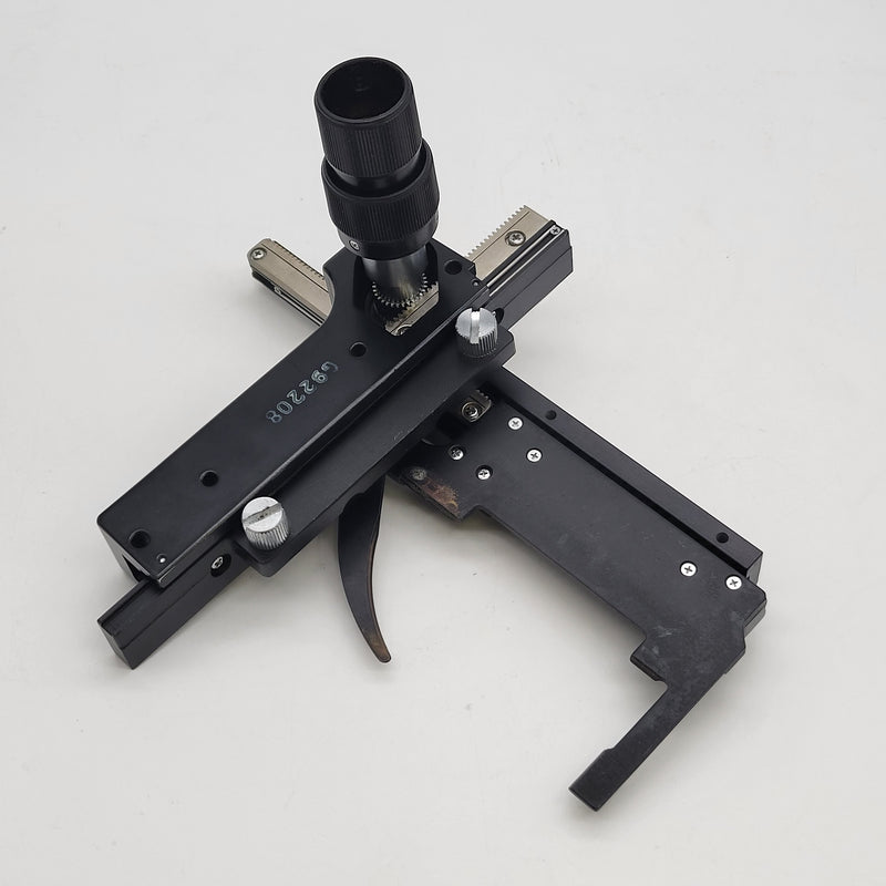 Olympus Microscope CH2 Mechanical XY Stage Coaxial Drive with Slide Holder CH-2 - Microscope Marketplace