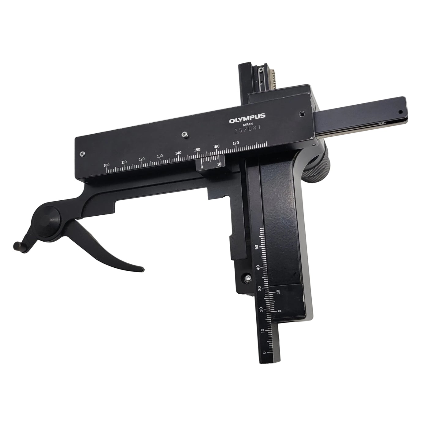 Olympus Microscope CH2 Mechanical XY Stage Coaxial Drive with Slide Holder CH-2 - Microscope Marketplace