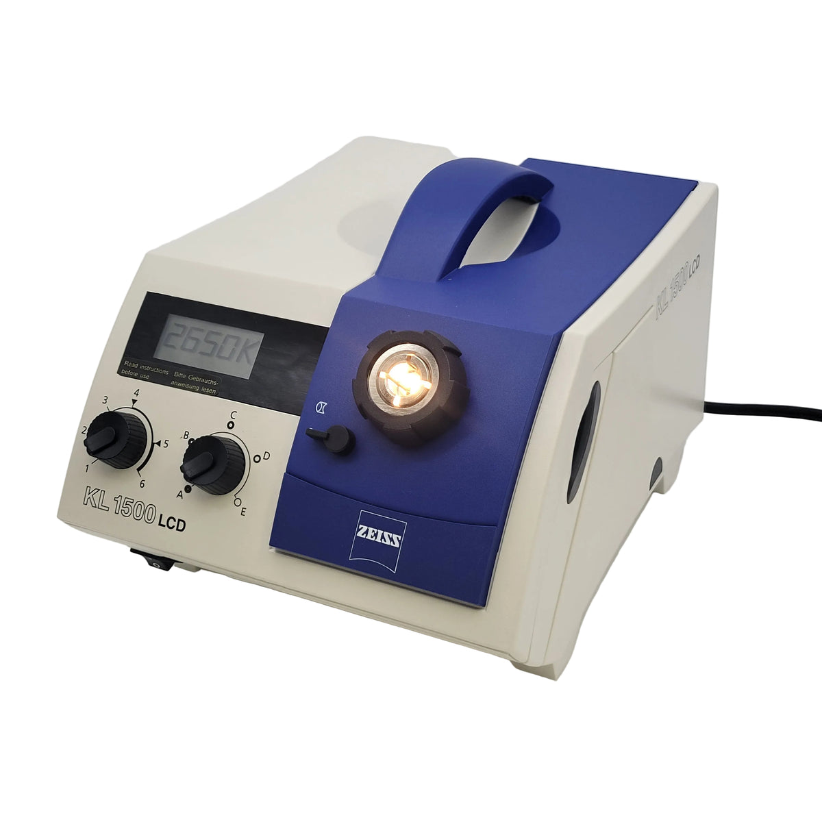 Zeiss Schott KL 1500 LCD Cold Light Source Microscope Fiber Optic Illuminator
