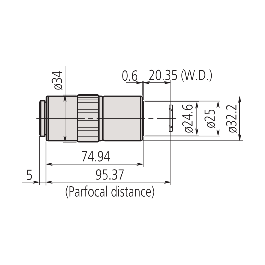 Mitutoyo 20x LCD Plan APO NIR Objective - microscopemarketplace