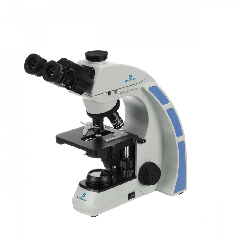 Accu-Scope 3000-LED Series Microscope with 10x, 40x, 100x Oil Infinity Plan Achromat Objectives - microscopemarketplace