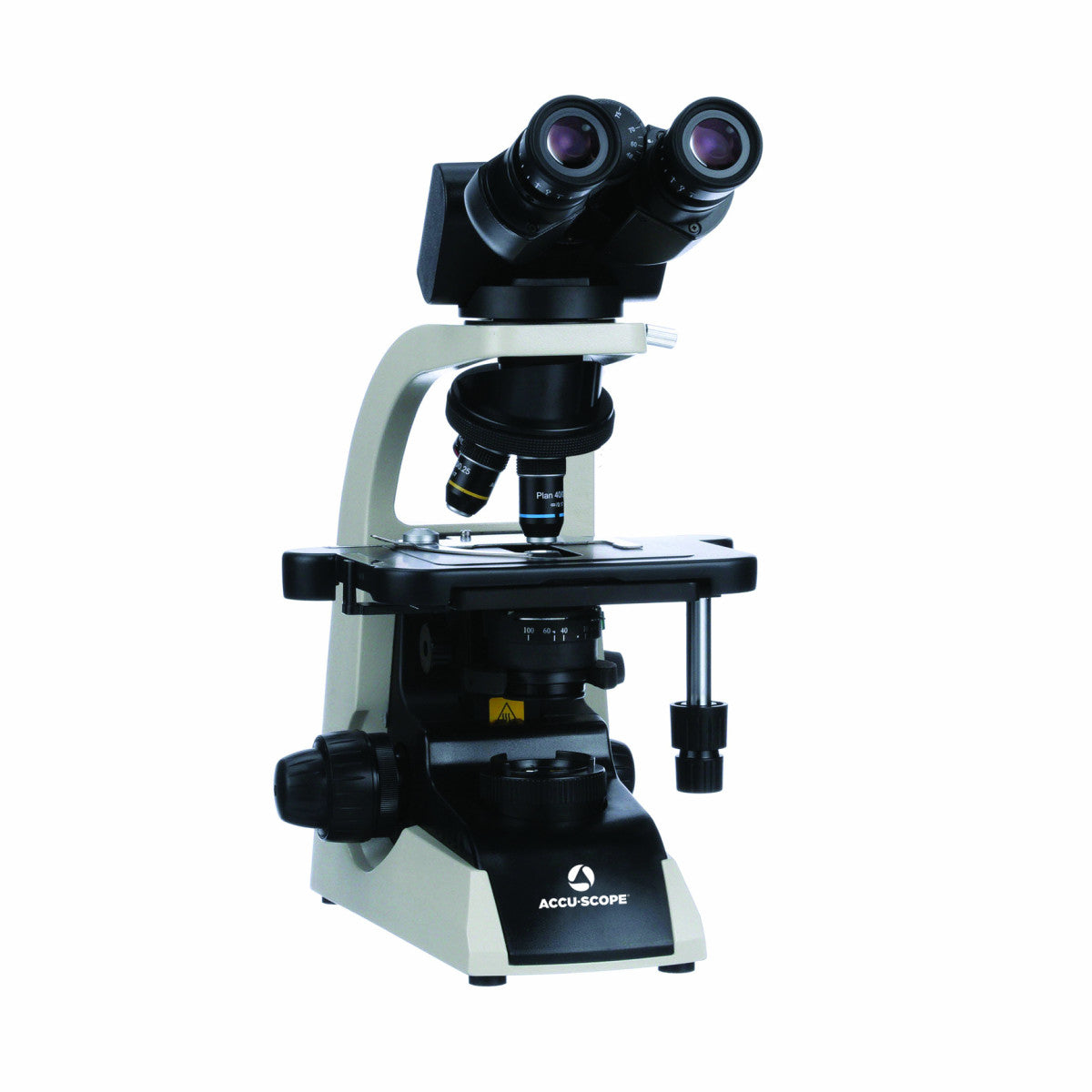 Accu-Scope 3012-LED Series Microscope with 4X, 10x, 40x, 100x Oil Infinity Plan Achromat Objectives - microscopemarketplace