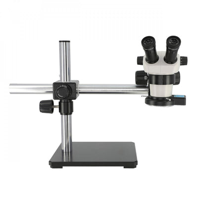 Accu-Scope 3075  Binocular Zoom Stereo Microscope, Boom Stand, LED Quad Ring Light - microscopemarketplace