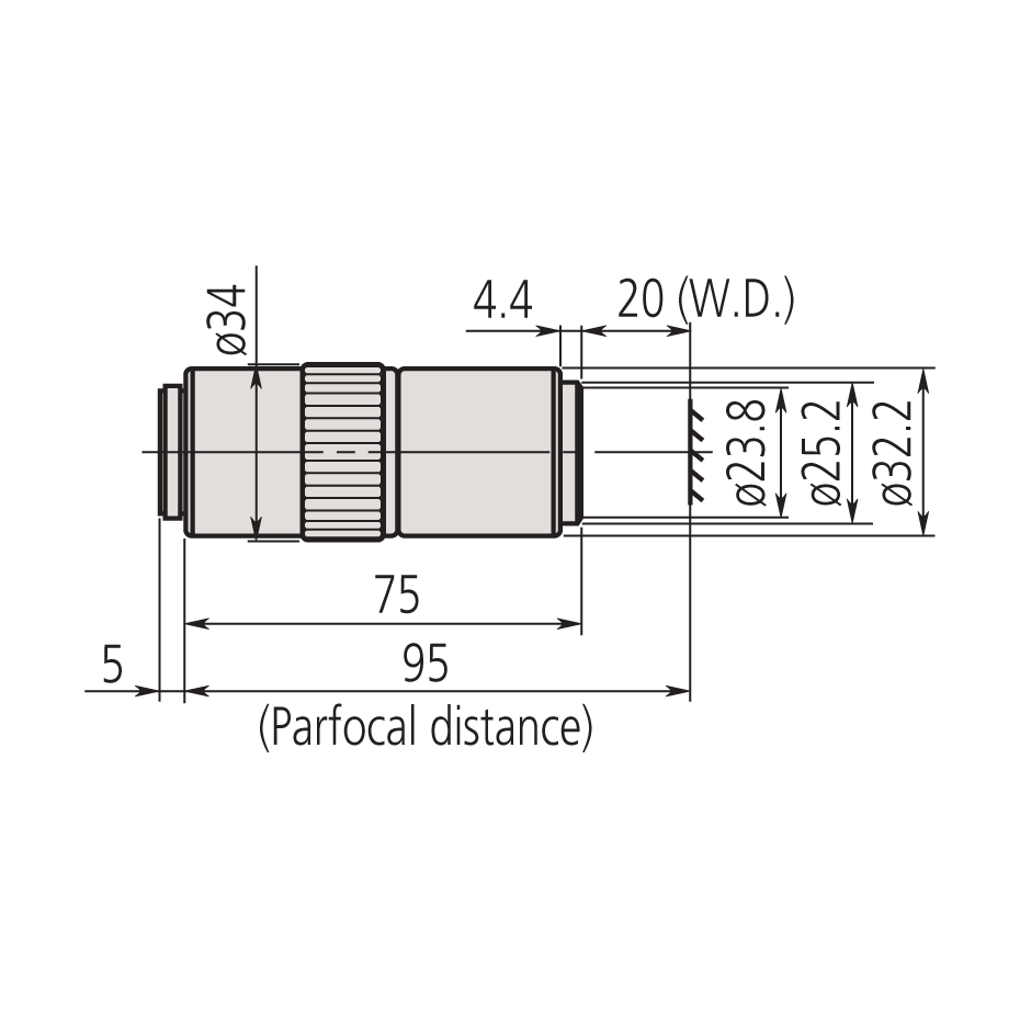 Mitutoyo 20x M Plan APO Objective - microscopemarketplace