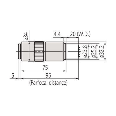 Mitutoyo 20x M Plan APO Objective - microscopemarketplace