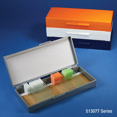 Globe Scientific 50 Place Slide Storage Boxes | 513077A - Microscope Marketplace