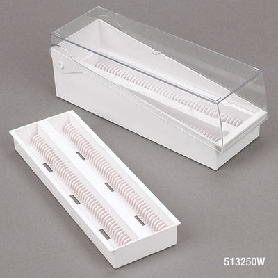 Globe Scientific Microscope Slide Storage Box with Removable Tray | 513250W - Microscope Marketplace