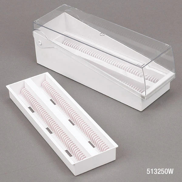 Globe Scientific Microscope Slide Storage Box with Removable Tray | 513250Y - Microscope Marketplace
