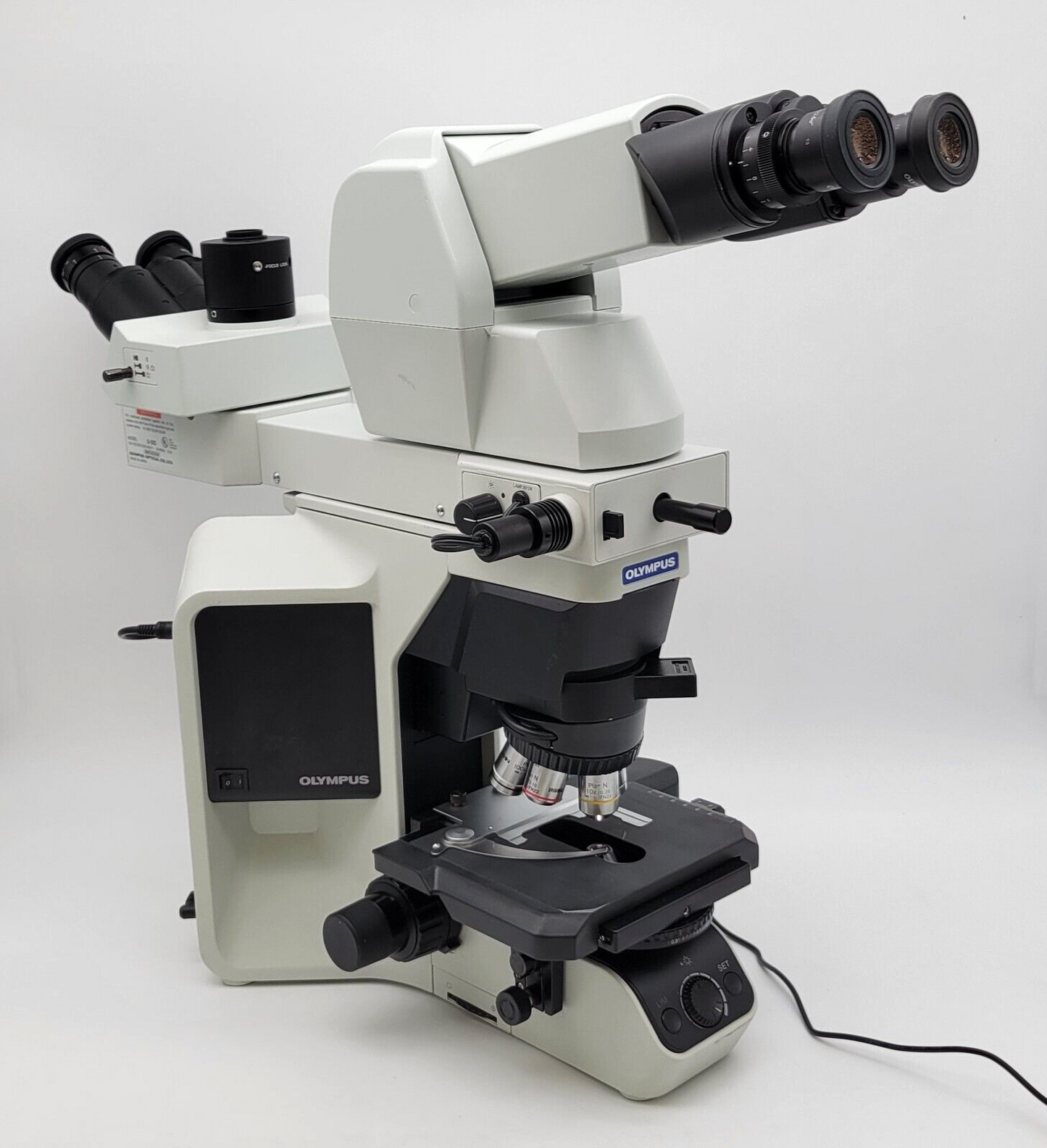 Olympus Microscope BX46 w. Tilting Telescoping Head, Dual Viewing Bridge & 100x - microscopemarketplace