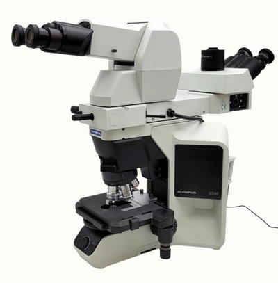 Olympus Microscope BX46 w. Tilting Telescoping Head, Dual Viewing Bridge & 100x - microscopemarketplace