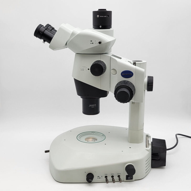 Olympus Stereo Microscope SZX10 with Trinocular Head & Transmitted Light Base - microscopemarketplace