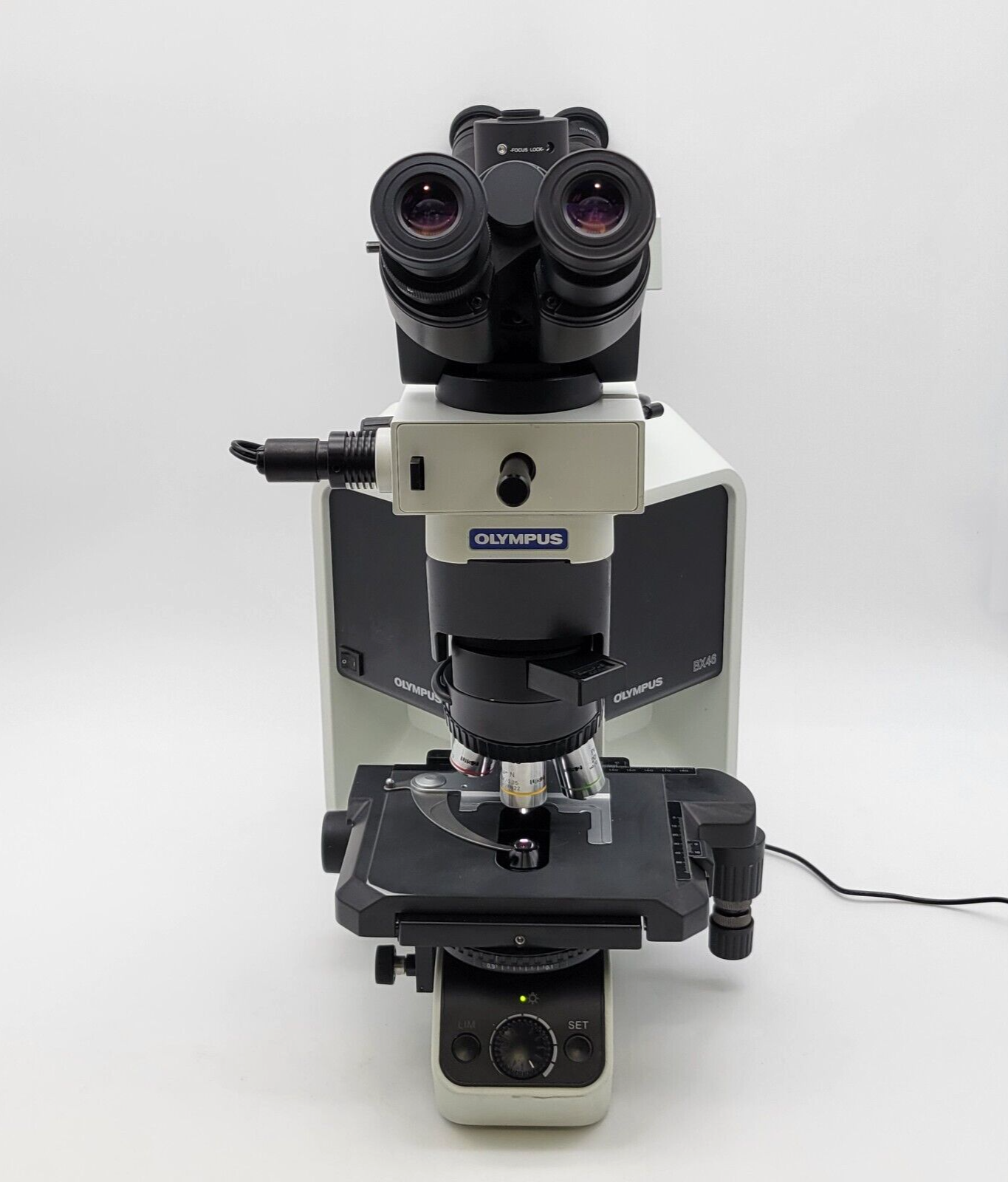 Olympus Microscope BX46 with Tilting Head, Dual Viewing Bridge & 100x ...