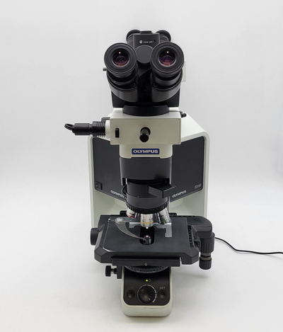 Olympus Microscope BX46 with Tilting Head, Dual Viewing Bridge & 100x Objective - microscopemarketplace