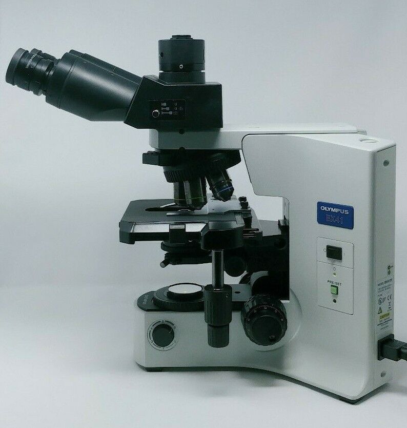 Olympus Microscope BX41 with PlanApos and Superwide Trinocular Head - microscopemarketplace