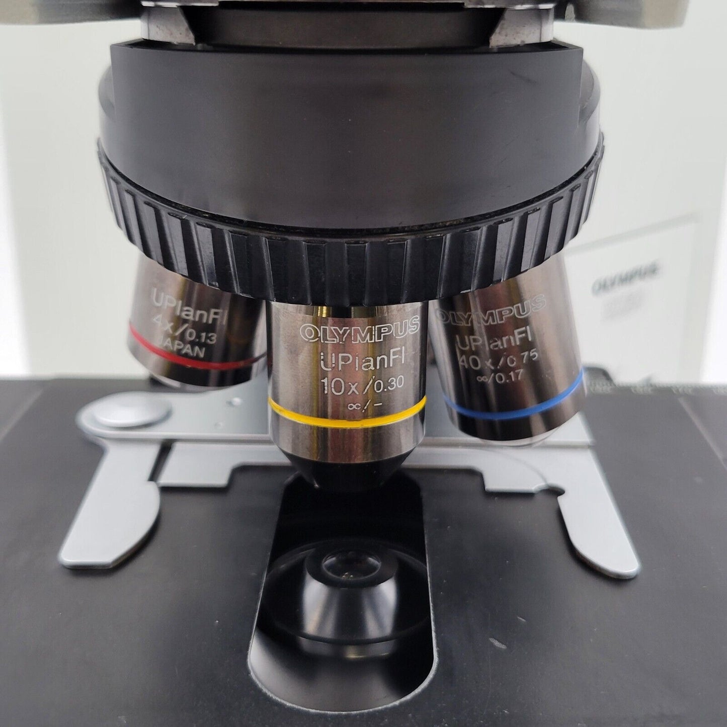 Olympus Microscope BX50 with Fluorite Objectives & Trinocular Head