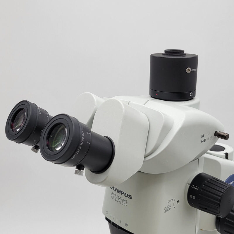 Olympus Stereo Microscope SZX10 with Trinocular Head & Transmitted Light Base - microscopemarketplace