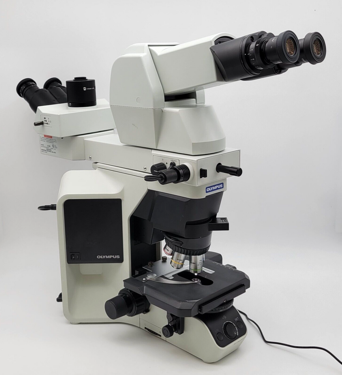 Olympus Microscope BX46 with Telescoping Head, Dual View Bridge & 2x Pathology - microscopemarketplace