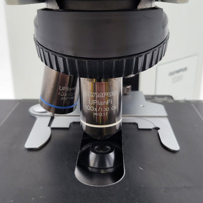 Olympus Microscope BX50 with Fluorite Objectives & Trinocular Head - microscopemarketplace