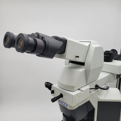 Olympus Microscope BX46 w. Tilting Telescoping Head, Dual Viewing Bridge & 100x - microscopemarketplace