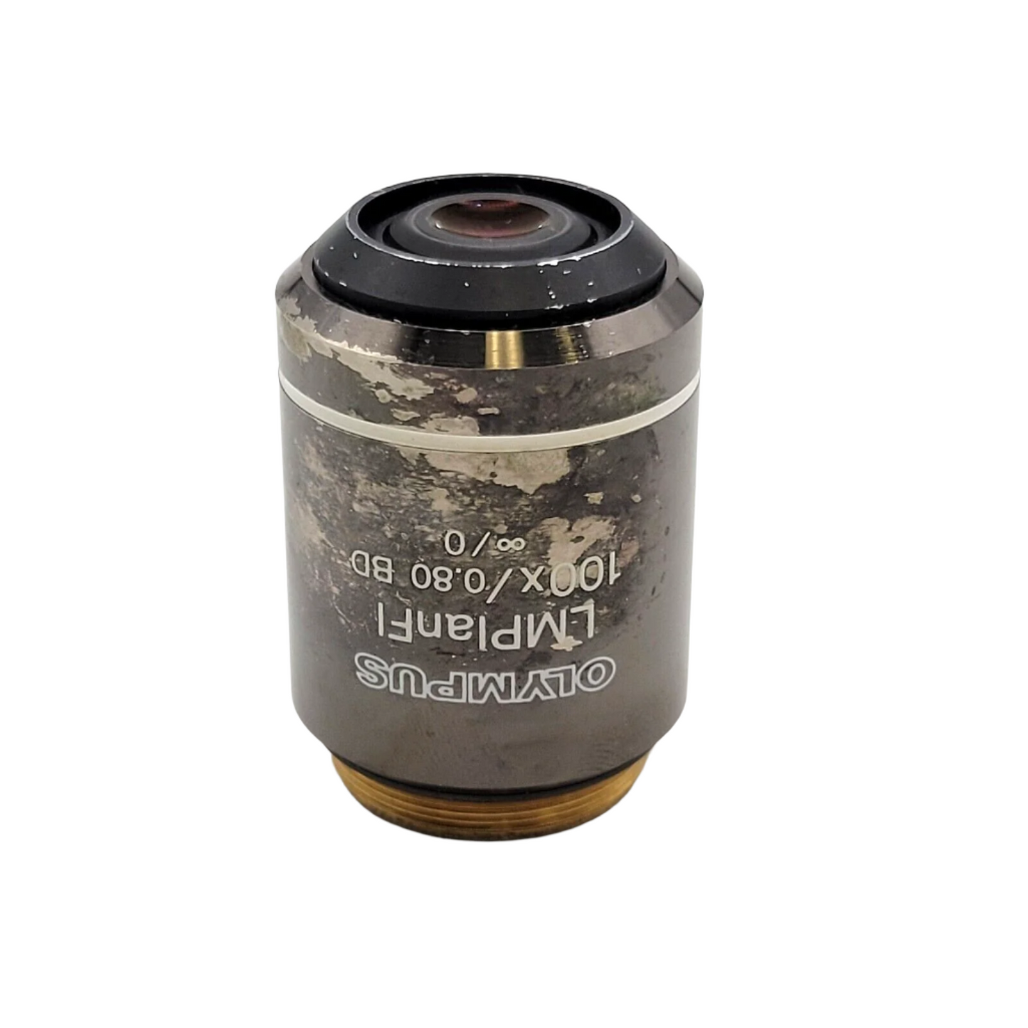 Olympus Microscope Objective LMPlanFl 100x BD Brightfield Darkfield - microscopemarketplace