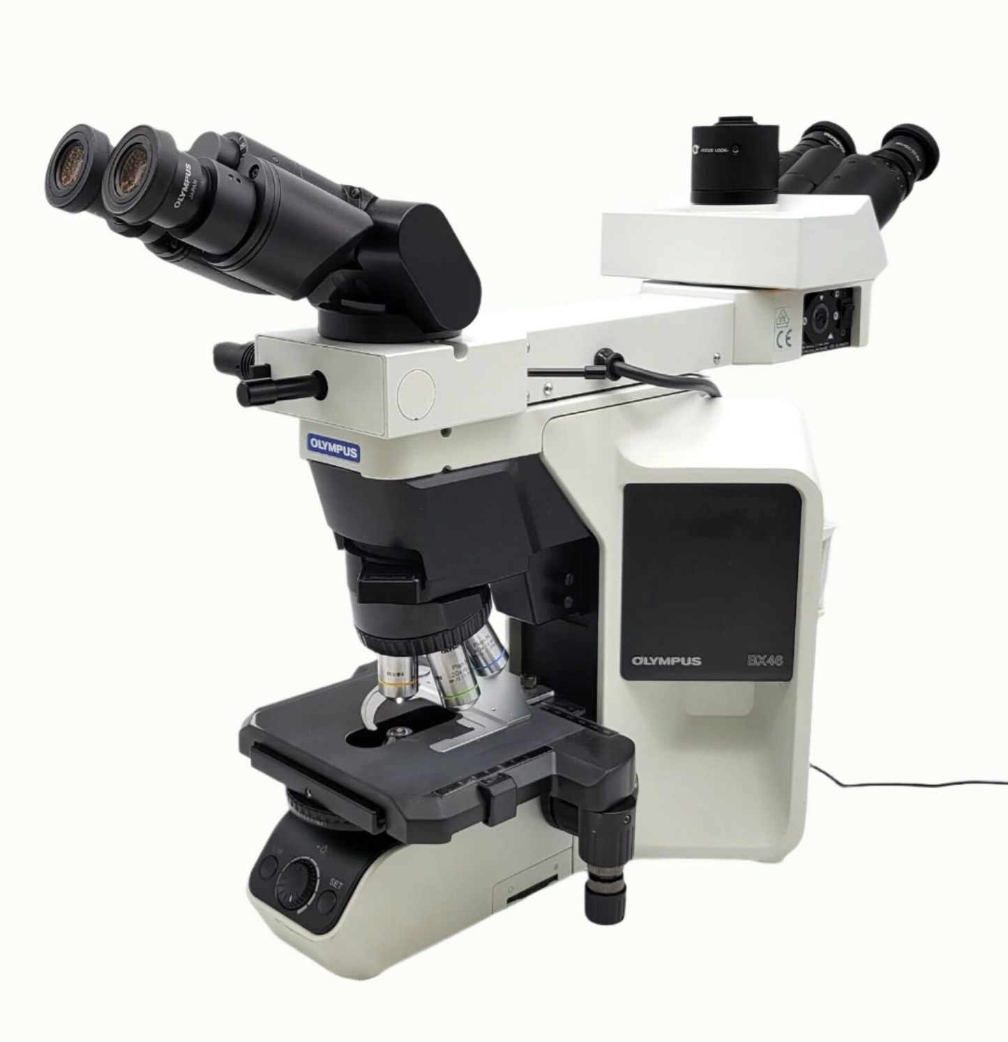 Olympus Microscope BX46 with Front to Back Dual Bridge & 2x for Pathology / Mohs - microscopemarketplace