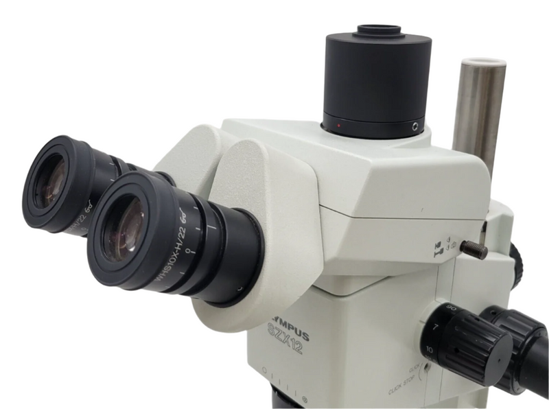 Olympus Stereo Microscope SZX12 with Dual Nosepiece & Trinocular Head - microscopemarketplace