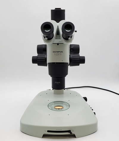 Olympus Stereo Microscope SZX10 with Trinocular Head & Transmitted Light Base - microscopemarketplace