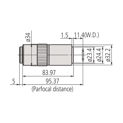 Mitutoyo 100x LCD Plan APO NUV Objective - microscopemarketplace