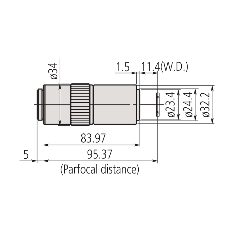 Mitutoyo 100x LCD Plan APO NUV Objective - microscopemarketplace