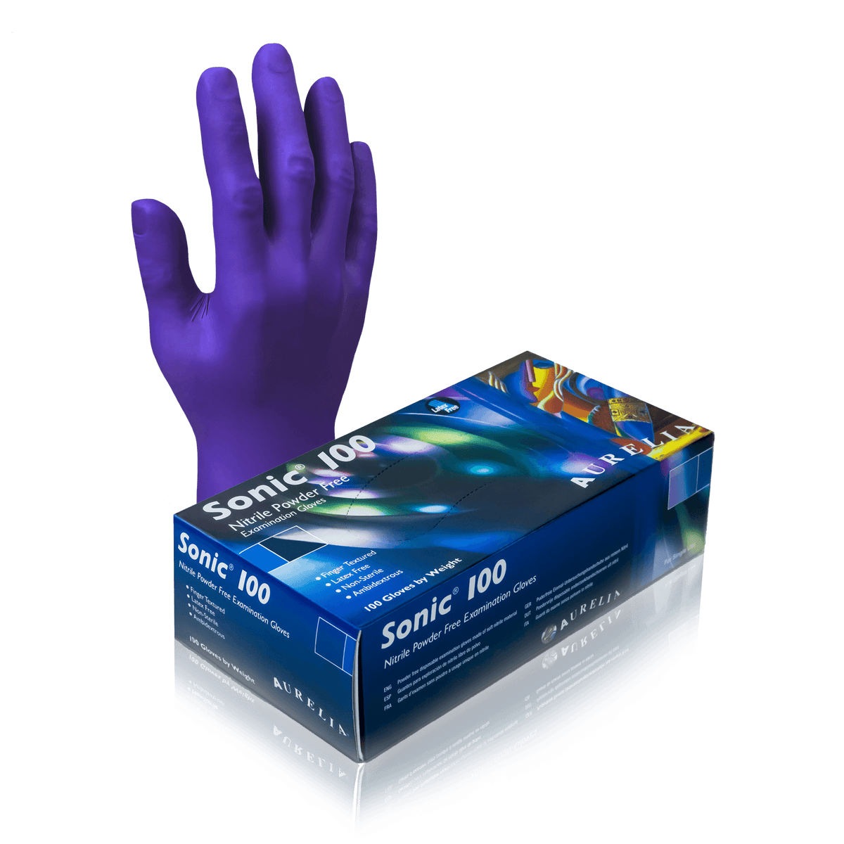 Aurelia Sonic 100 Indigo Blue Nitrile Gloves