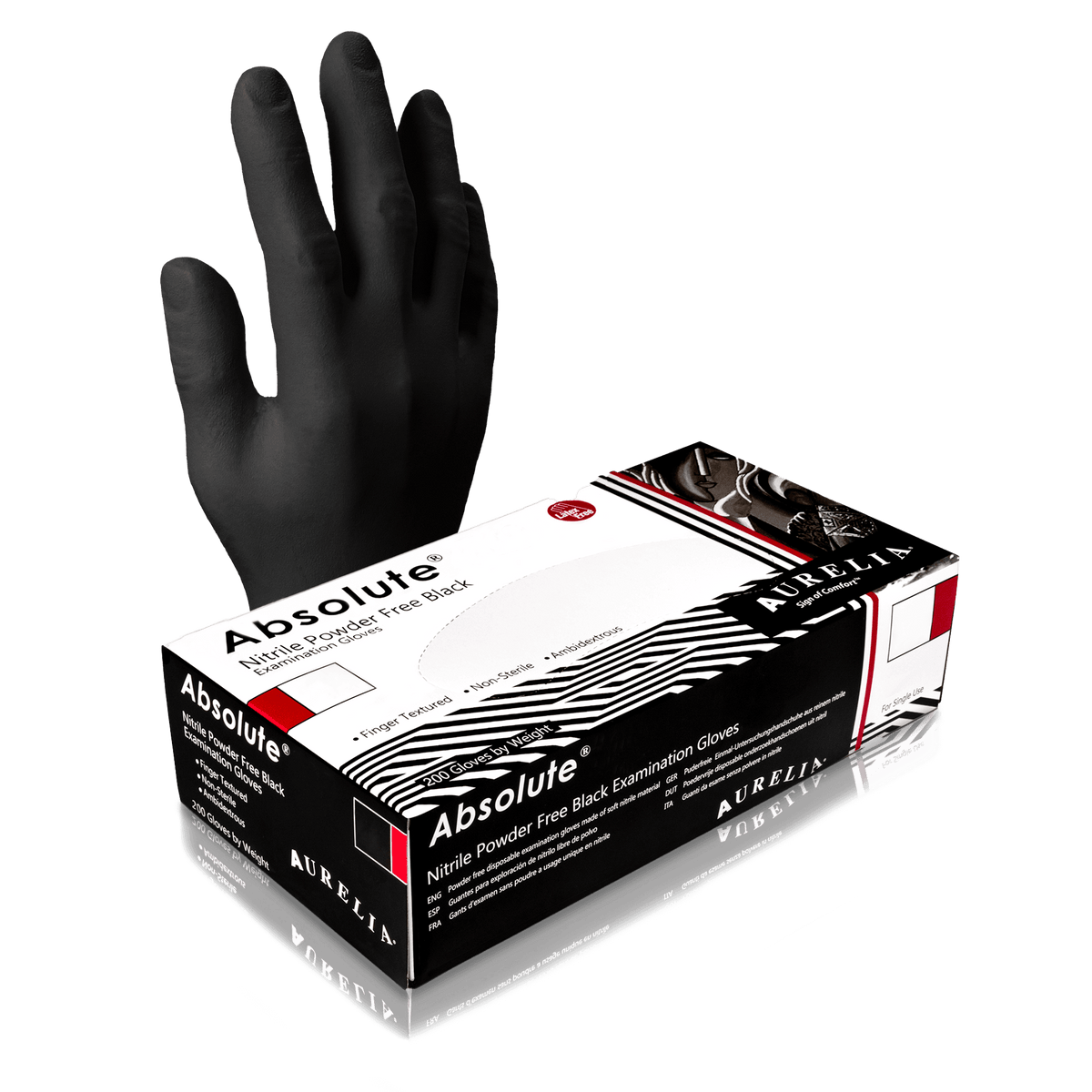 Aurelia Absolute Black Powder-Free Nitrile Gloves