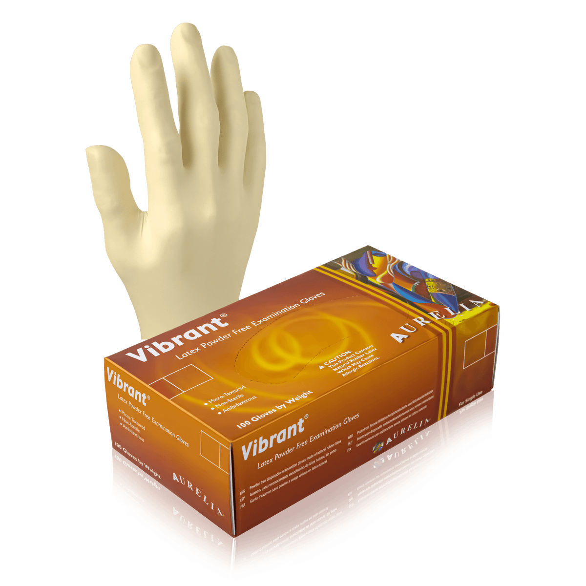 Aurelia Vibrant White Powder-Free Latex Gloves