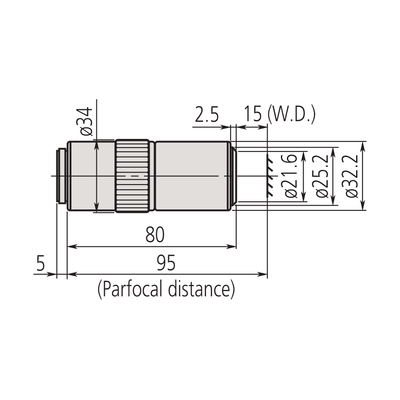 Mitutoyo 80x M Plan APO SL Objective - microscopemarketplace