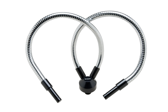 Schott Dual Gooseneck Fiber-Optic Light Guide 18" | A08500 - Microscope Marketplace