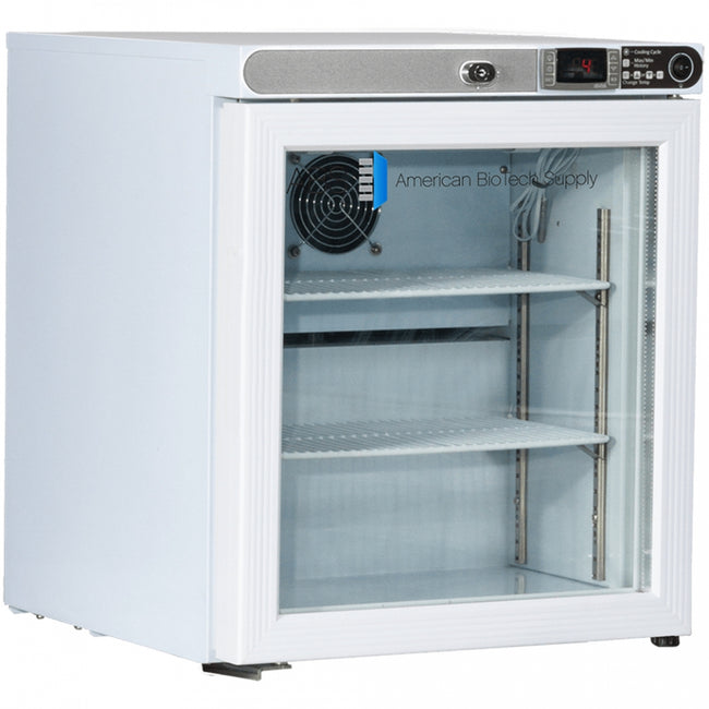 ABS 1 Cu Ft Premier Countertop Glass Door Refrigerator Freestanding Left Hinged ABT-HC-UCFS-0104G-LH - microscopemarketplace