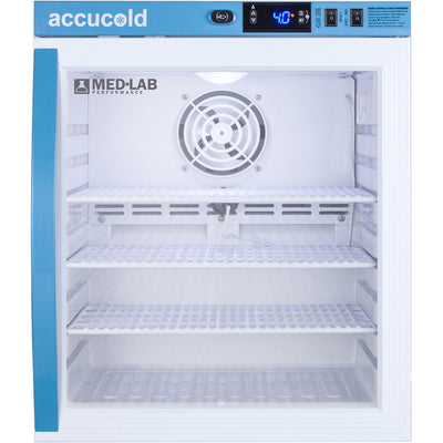 Accucold 1 Cu.Ft. Glass Door Compact Laboratory Refrigerator | Model ARG1ML - microscopemarketplace