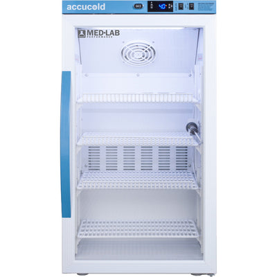 Accucold 3 Cu.Ft. Glass Door Counter Height Laboratory Refrigerator | Model ARG3ML - microscopemarketplace