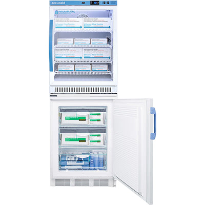 Accucold 6.0 Cu.Ft. Refrigerator/3.2 Cu.Ft. Freezer Combo, 24" Wide | Model ARG6PV-VT65MLSTACKMED2 - microscopemarketplace
