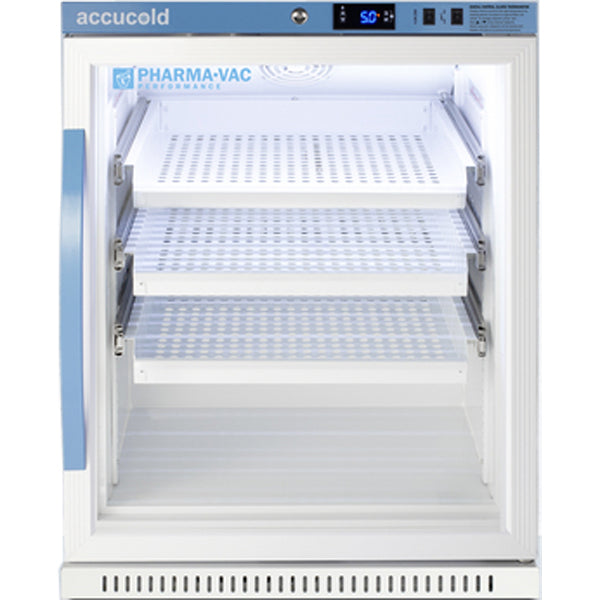 Accucold 6 Cu. Ft. ADA Height, Removable Drawer Glass Door Vaccine Refrigerator | Model ARG6PVDR - microscopemarketplace