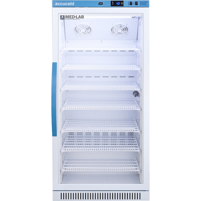 Accucold 8 Cu.Ft. Glass Door Upright Laboratory Refrigerator | Model ARG8ML - microscopemarketplace
