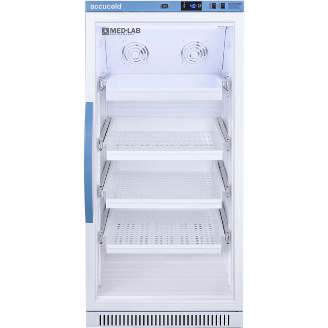 Accucold 8 Cu.Ft., Glass Door, Removable Drawers Laboratory Refrigerator | Model ARG8MLDR - microscopemarketplace