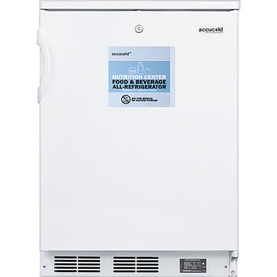 Accucold 5.5 Cu.Ft. All-Refrigerator, 24" Wide, Solid Door | Model FF6LW7NZ - microscopemarketplace