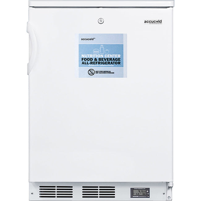 Accucold 5.5 Cu.Ft. All-Refrigerator, 24" Wide, Solid Door | Model FF6LW7NZ - microscopemarketplace